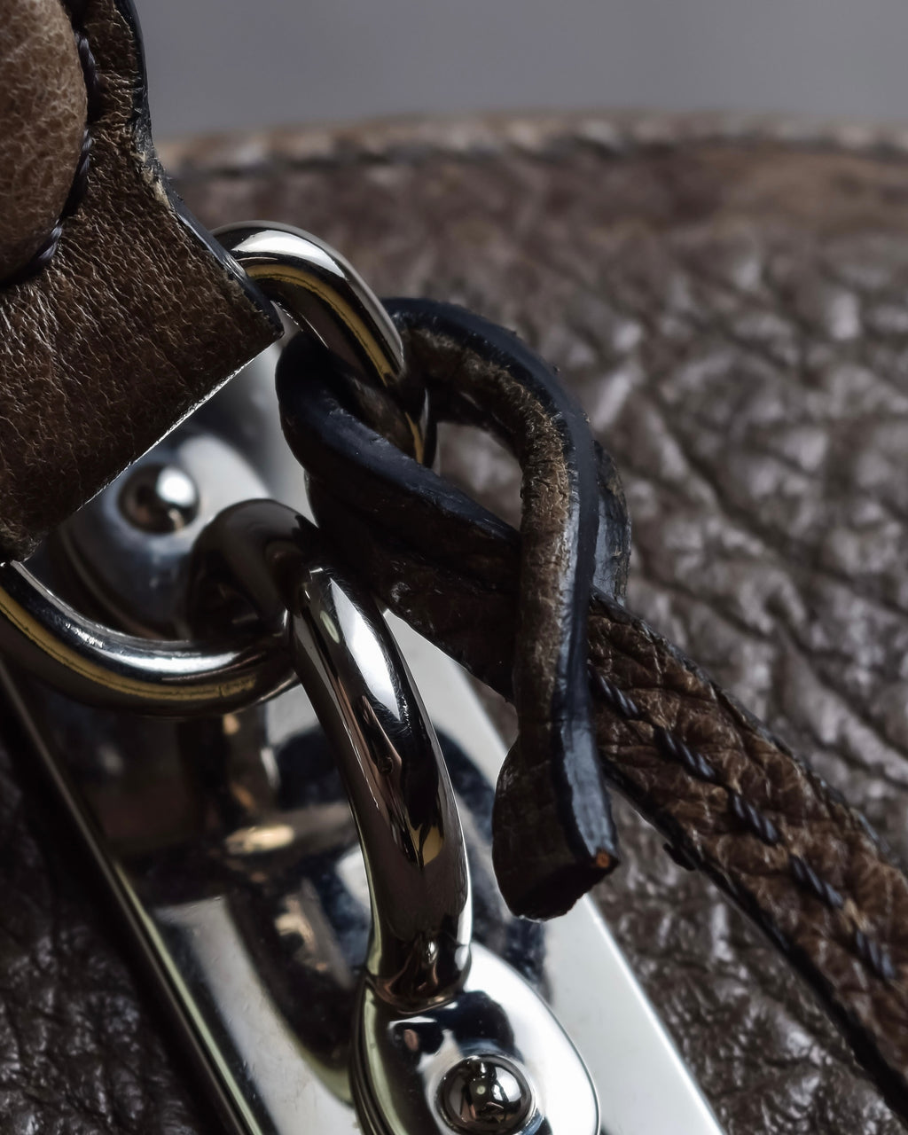 "CELINE" Softly structured leather city bag