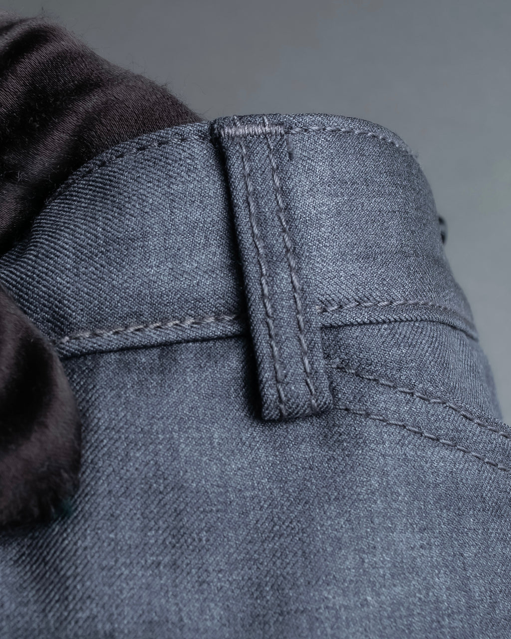 "CHANEL" 100% wool wide tapered slacks