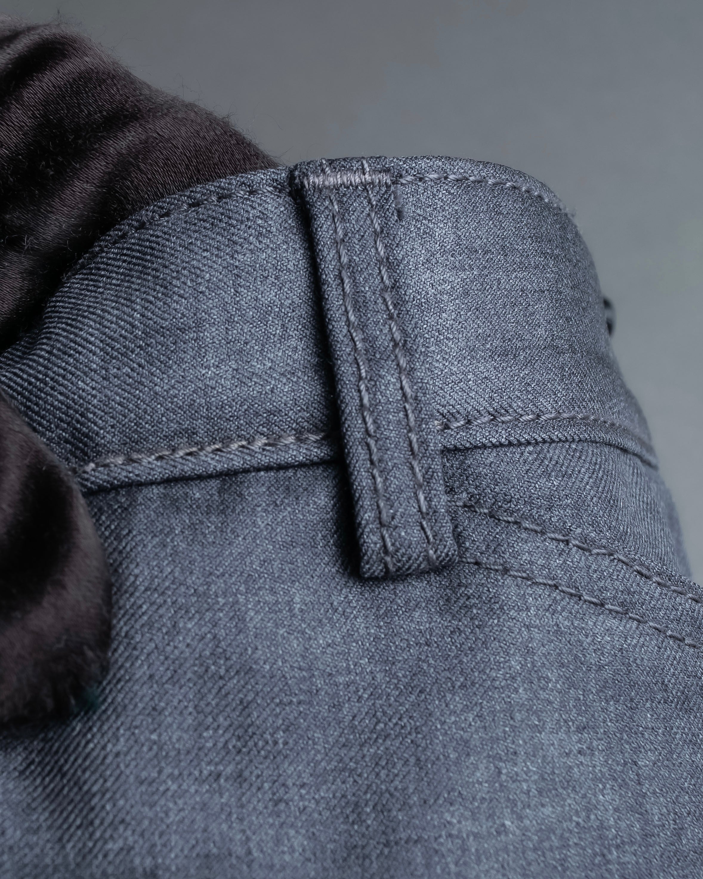 "CHANEL" 100% wool wide tapered slacks