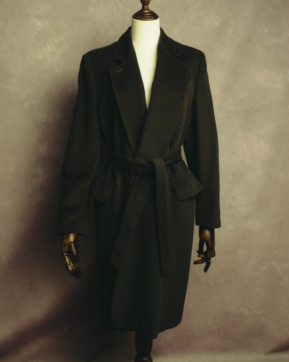 “Max Mara” 00’s Belted angora blend long coat