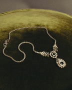 "Christian Dior" 80's-90's Emerald green pendant necklace