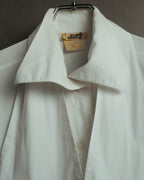 "Hermès" 70's-80's Elegant scarf collar shirt