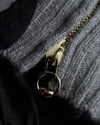 "GUCCI" Cashmere brand double zipper blouson