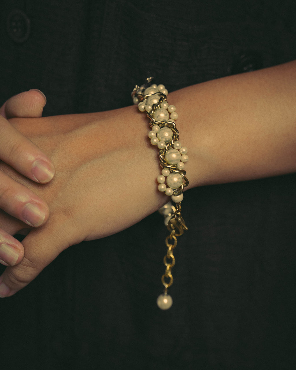 -SPECIAL- "CHANEL" Pearl embellished cc bracelet