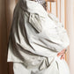 "MARILYN DE PEREL" Covered button detail  Ivory feminine trench coat