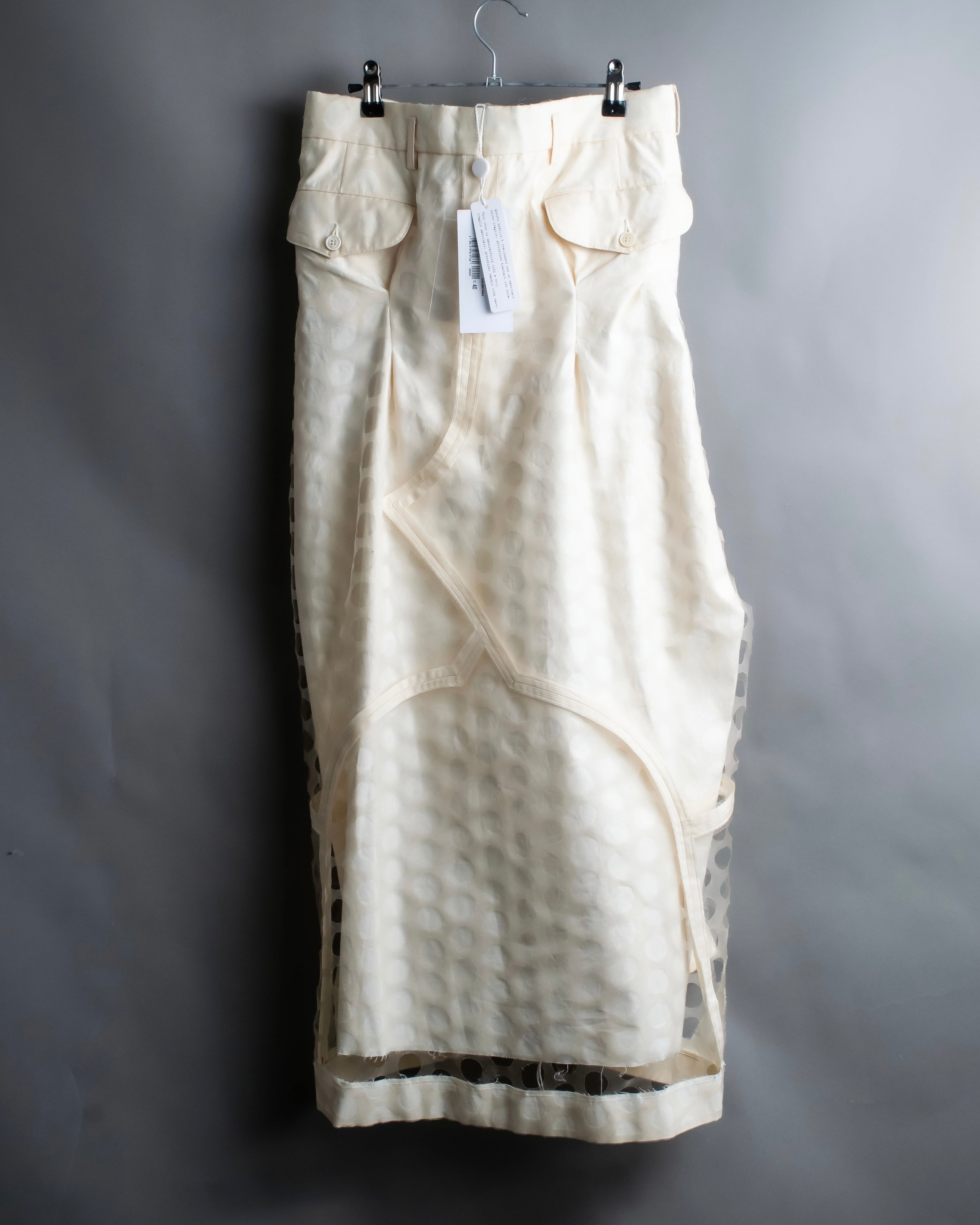 "MAISON MARGIELA" 20SS Polka dot tulle layered skirt