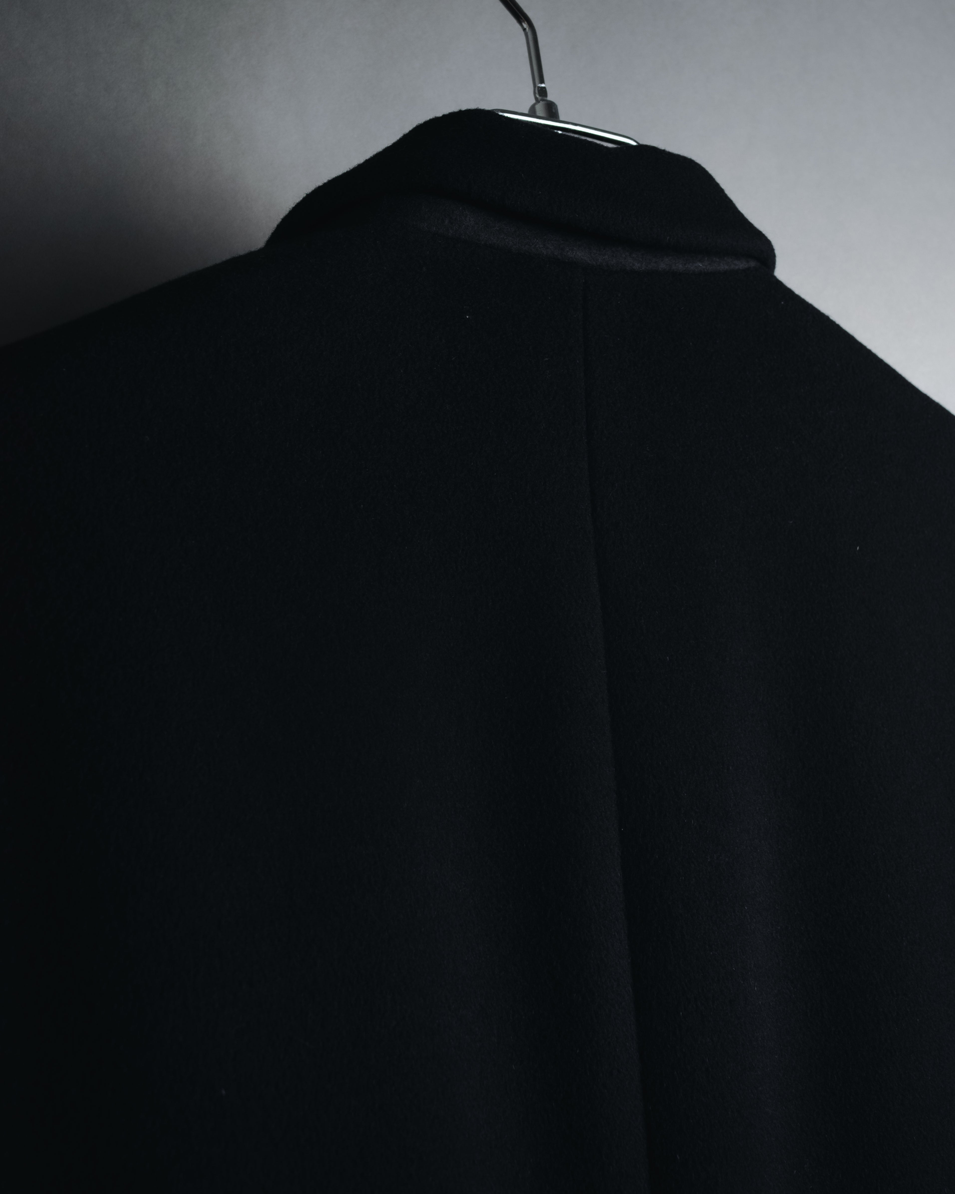 "GIORGIO ARMANI" 90’s Minimalist draped maxi long coat