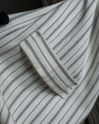 "MAISON MARGIELA" 16SS bowtie design striped long shirt