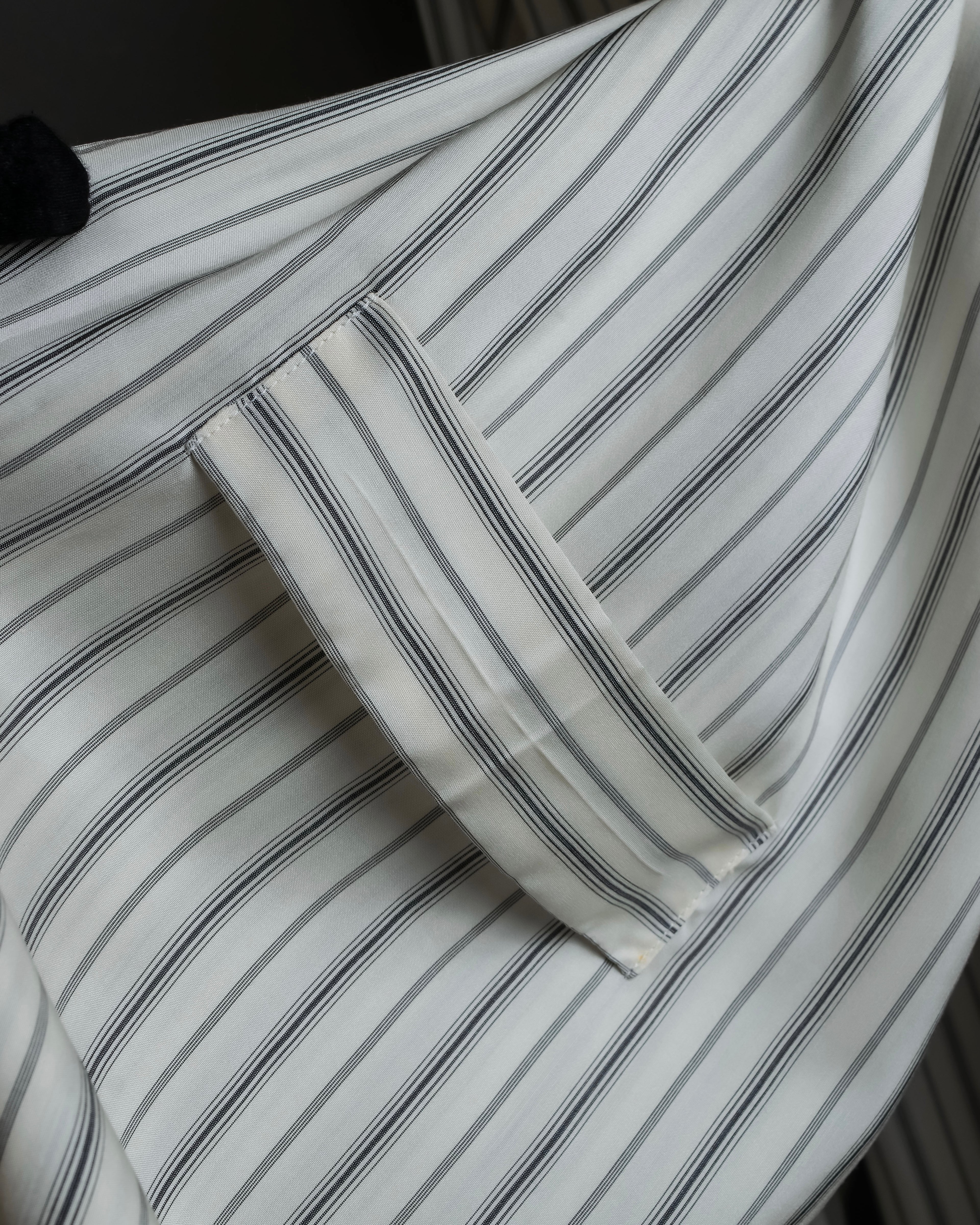 "MAISON MARGIELA" 16SS bowtie design striped long shirt