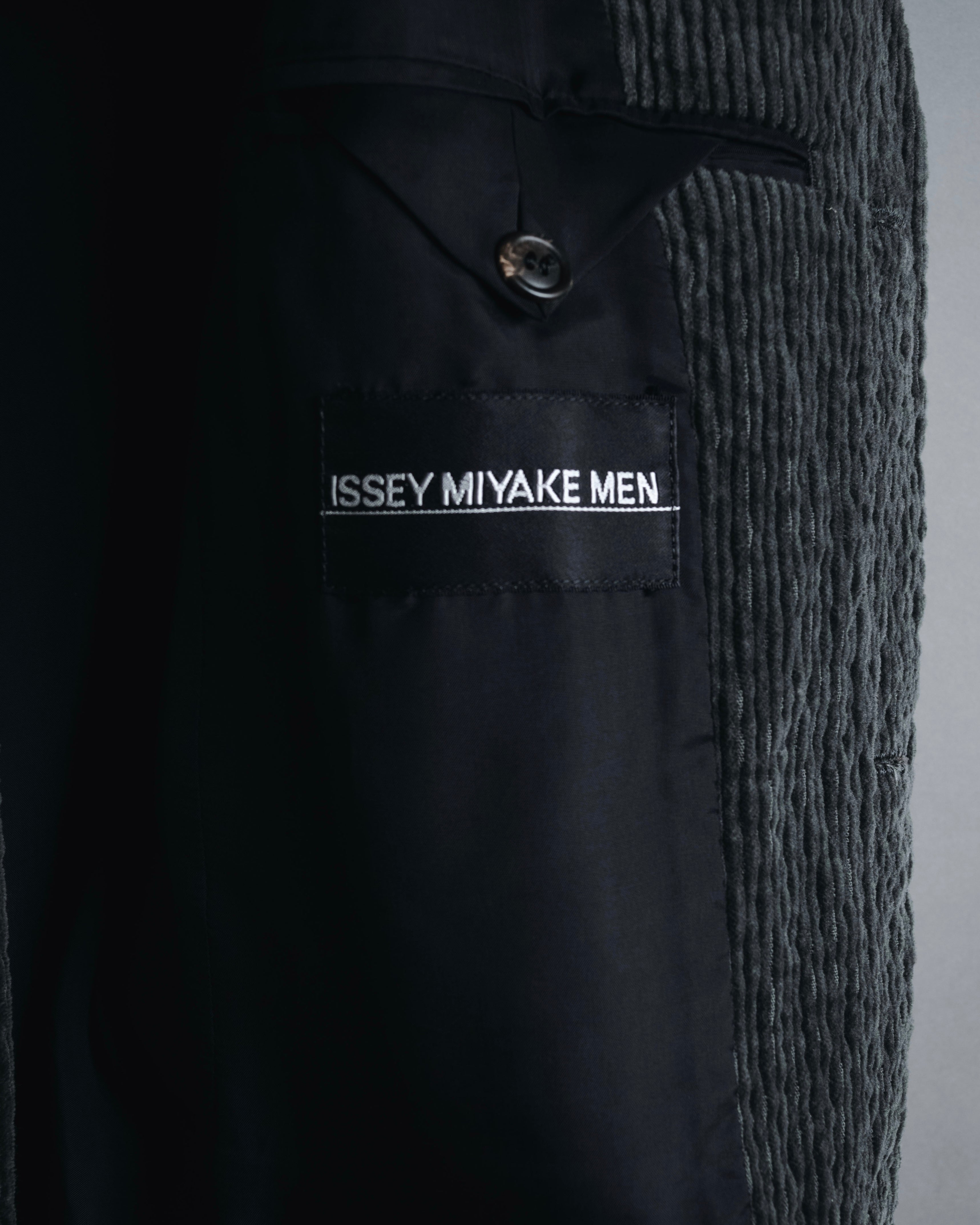 –SPECIAL– "ISSEY MIYAKE MEN" 98AW garment-pleated cotton tailoring set-up