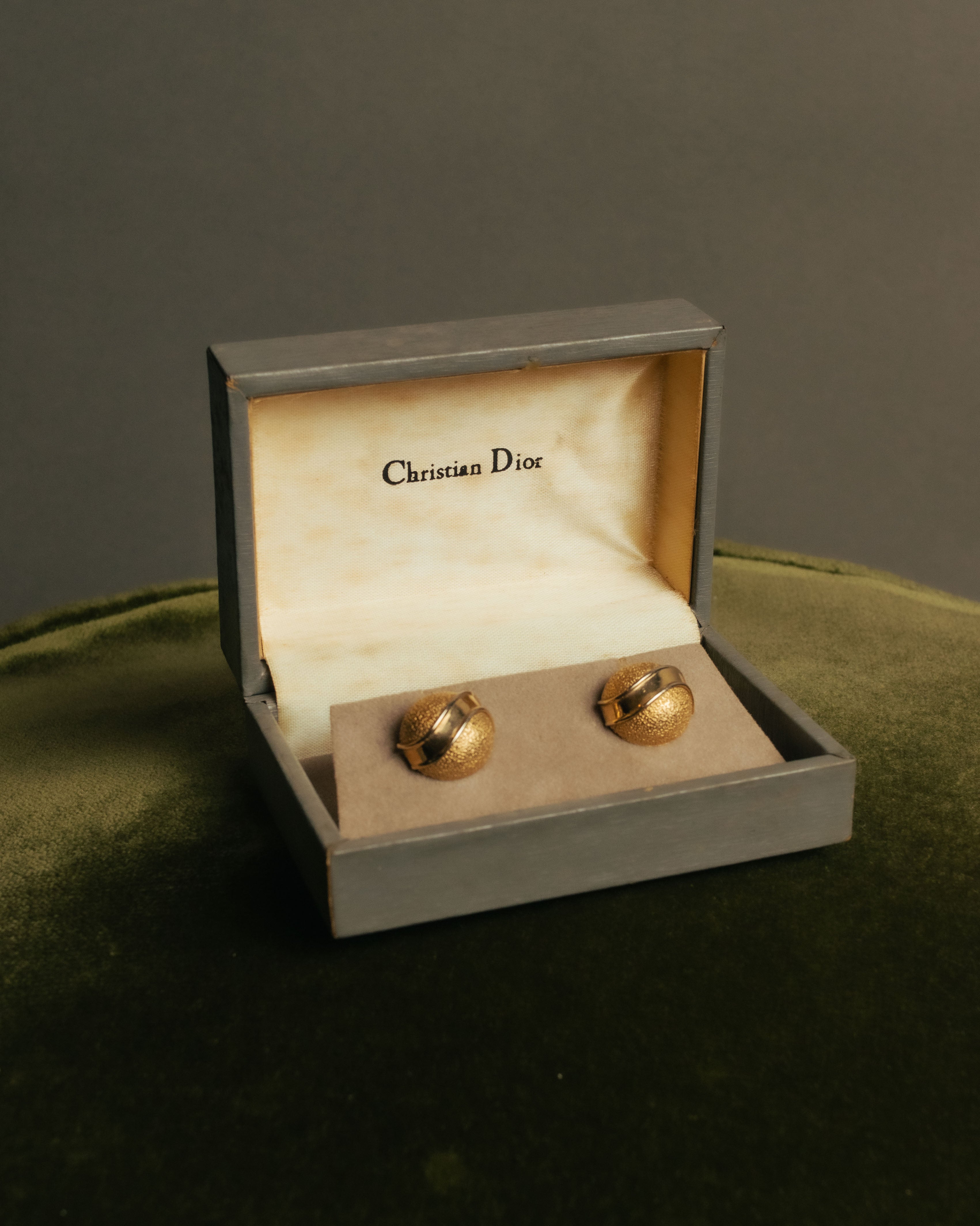 “Christian Dior” 80’s-90’s Textured dome cufflinks