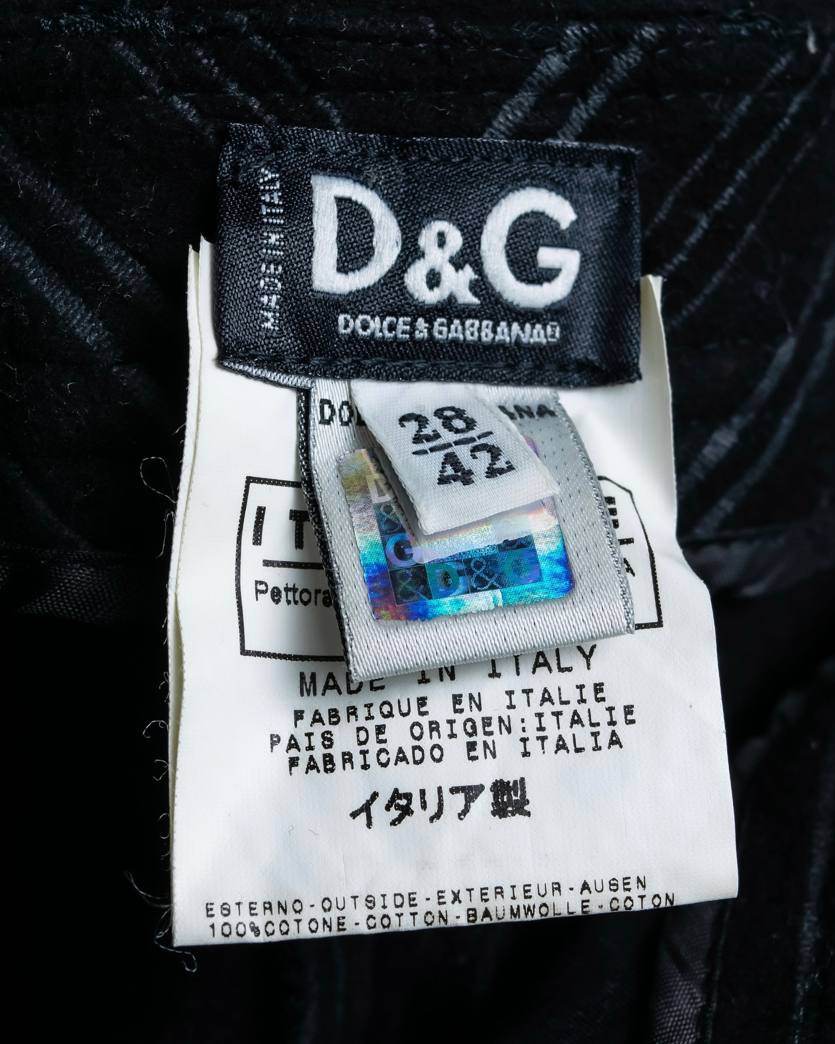 "DOLCE &amp; GABBANA" Pinstripe double-finished slacks