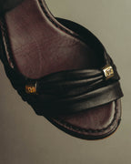 "CHANEL" 90's-00's Bow leather ankle strap sandals