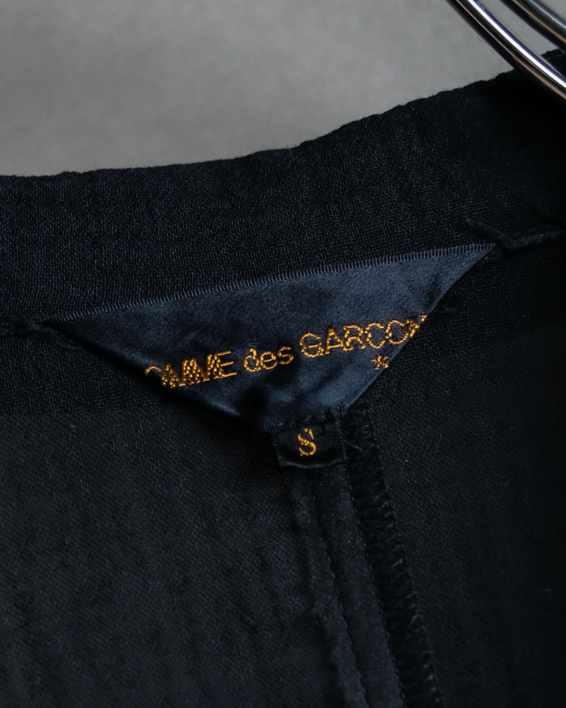 "COMME des GARCONS" 99SS sheer drape docking detail tailored jacket
