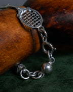 "GUCCI" Tennis racket motif silver bracelet