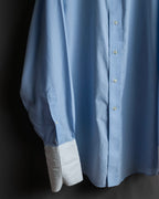 "BROOKS BROTHERS" Large cuffs design cleric oversized shirt