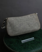 "Christian Dior" Malice Pearl Series greige color canvas shoulder bag