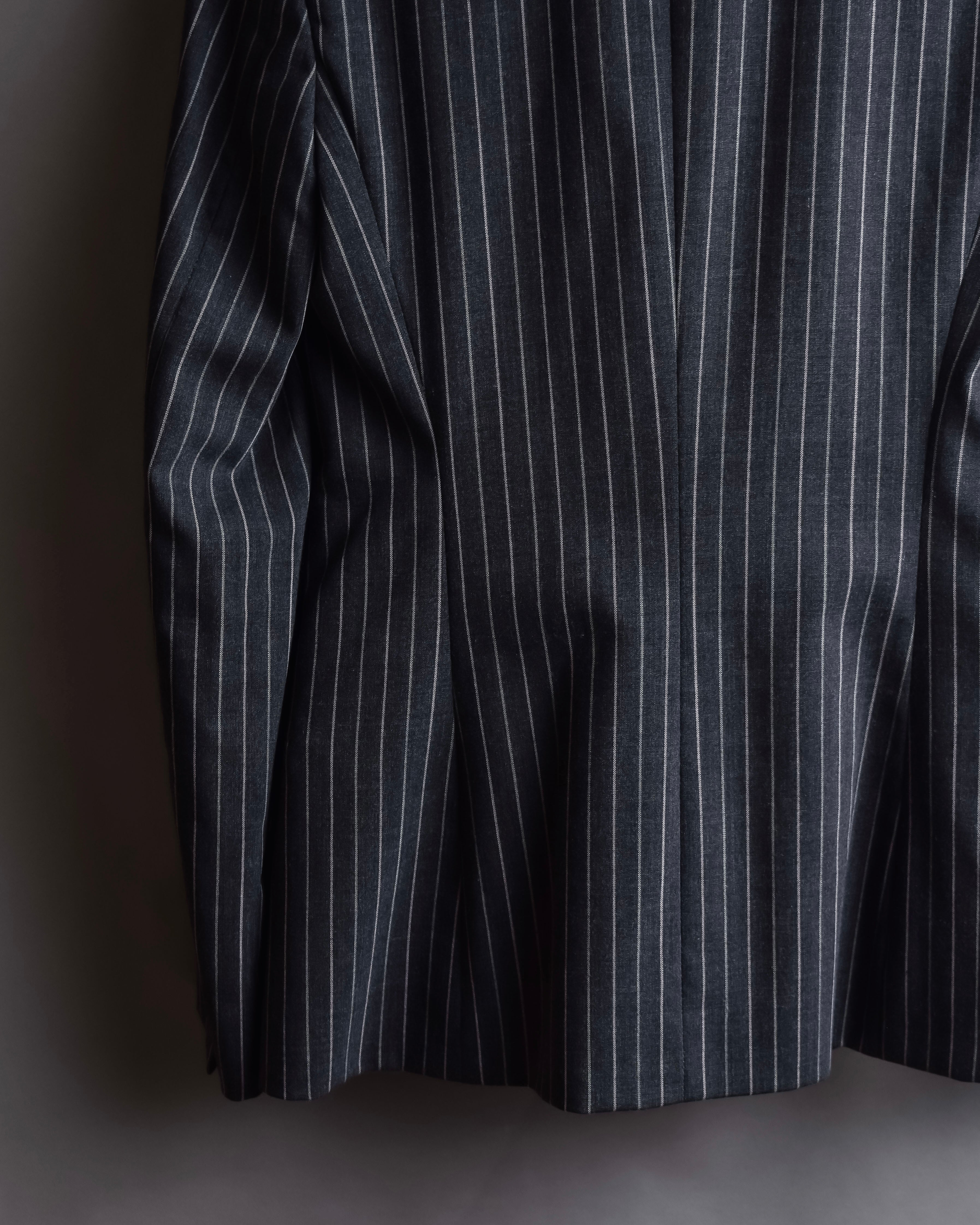 "Dolce & Gabbana" White striped shaped tailored jacket