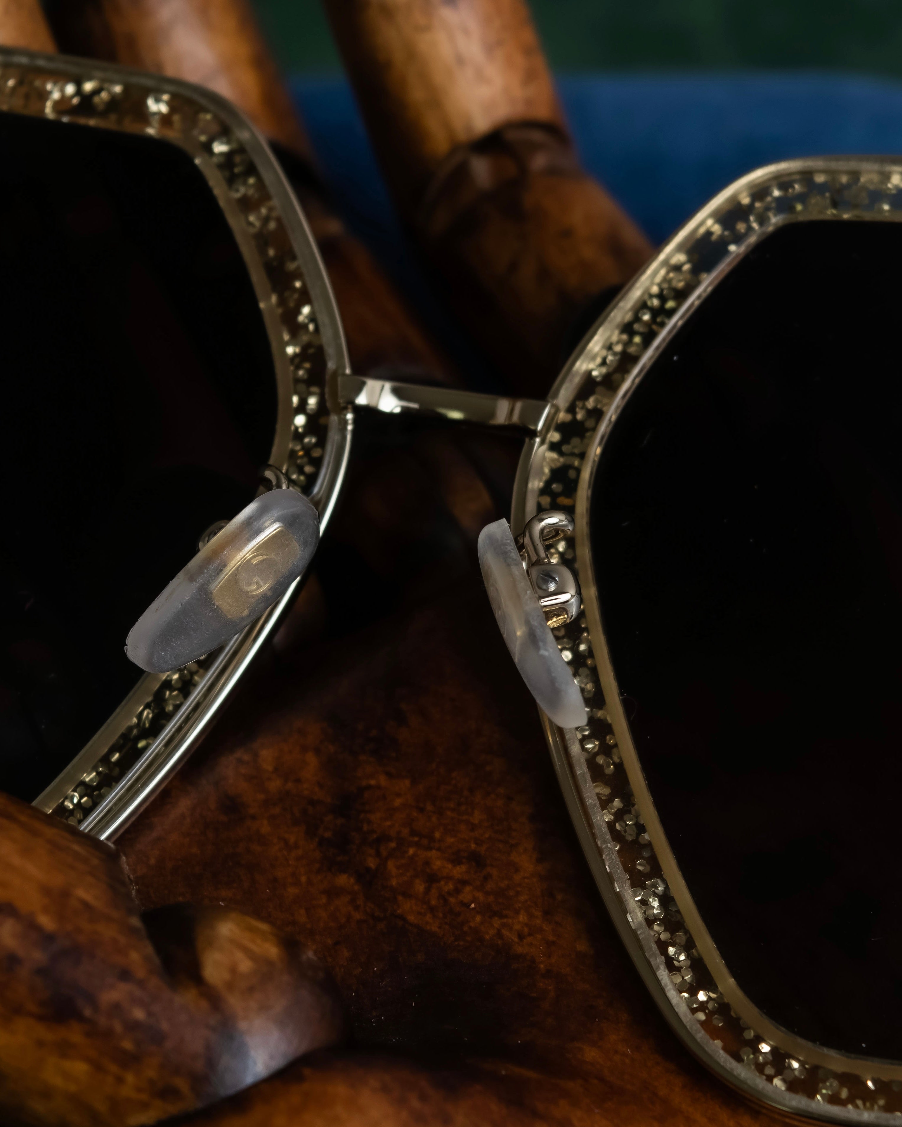 "GUCCI" Glitter design octagonal frame sunglasses