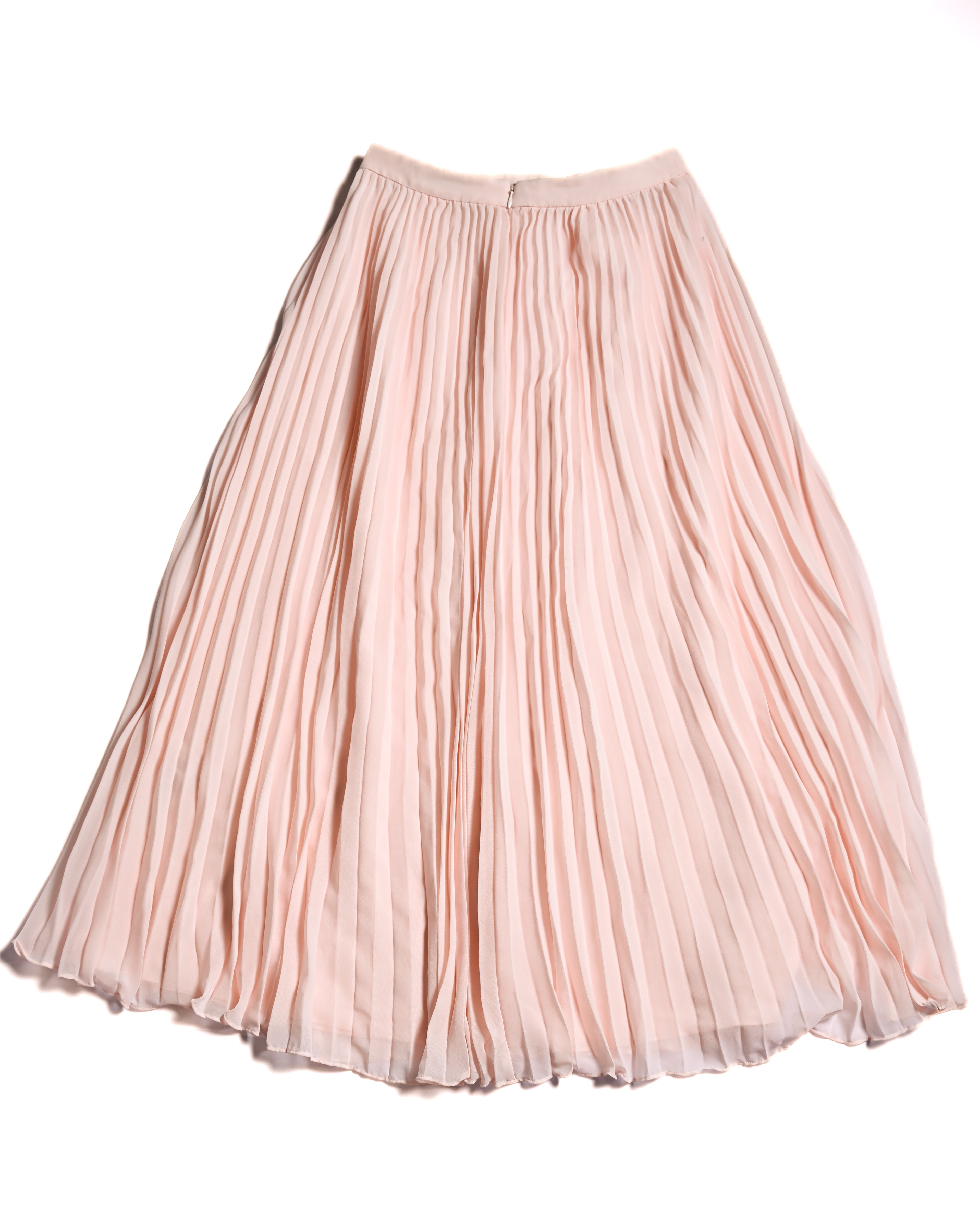Self-Portrait/ Romantic Chiffon Pleated Skirt Pale Pink