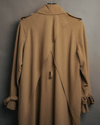 -SPECIAL- “HERMÈS” 90’s-00’s Margiela era draped wool trench coat
