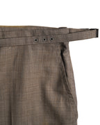 Hermes/ Silk Blended Waist Belt Shorts Brown