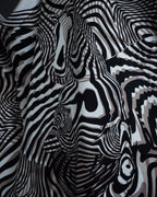 "HERMES" Zebra abstract print Carre 90 silk scarf