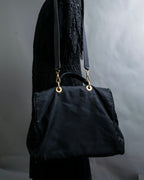 “JIL SANDER” Gold buckle 2 way nylon hand bag