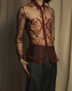 -SPECIAL- "HERMES" 00's Jean-Paul Gaultier Era Engineered Lace Shirt