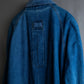 "Vintage gathered sleeve design denim long coat"