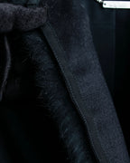 "Alexandar McQueen" Fur trimmed design shaped tailored jacket