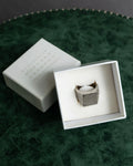 "MAISON MARGIELA" Square-shaped continuous design silver ring