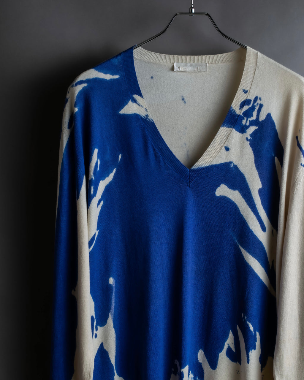 "Alexander McQueen" Painted oversized V-neck knit