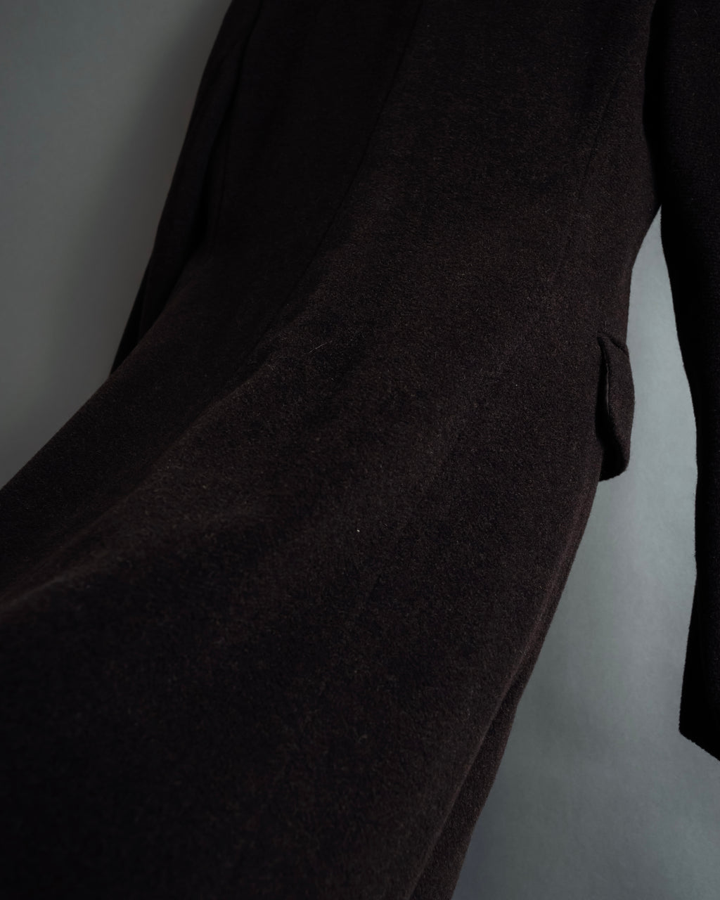 "miss Chloe" Fur collar switching design wool coat