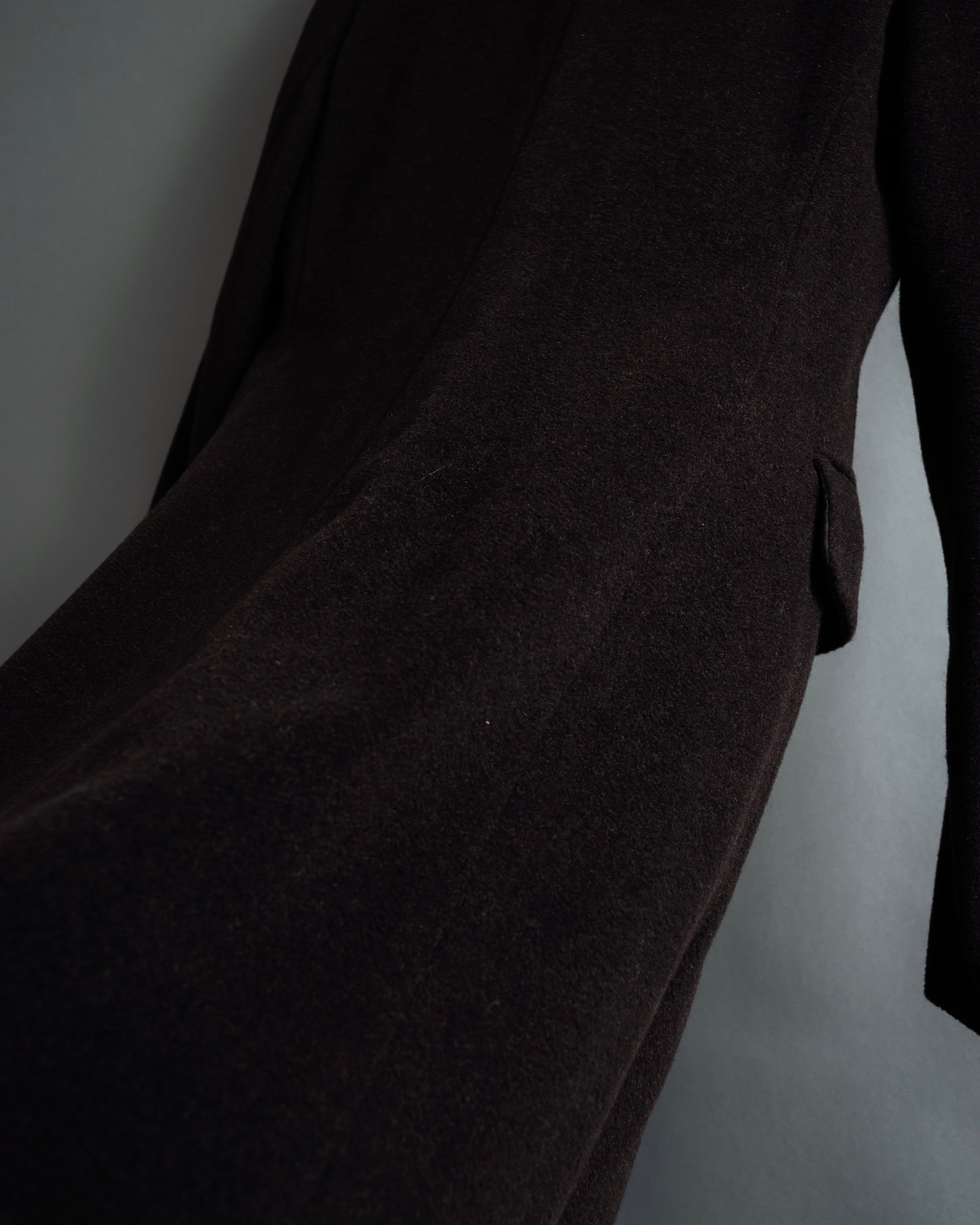 "miss Chloe" Fur collar switching design wool coat