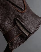 "Vivienne Westwood" Orb design checker panel pattern leather gloves