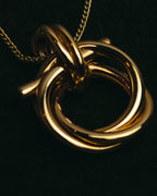 “Ferragamo” 90’s-00’s Interlocking ring pendant necklace