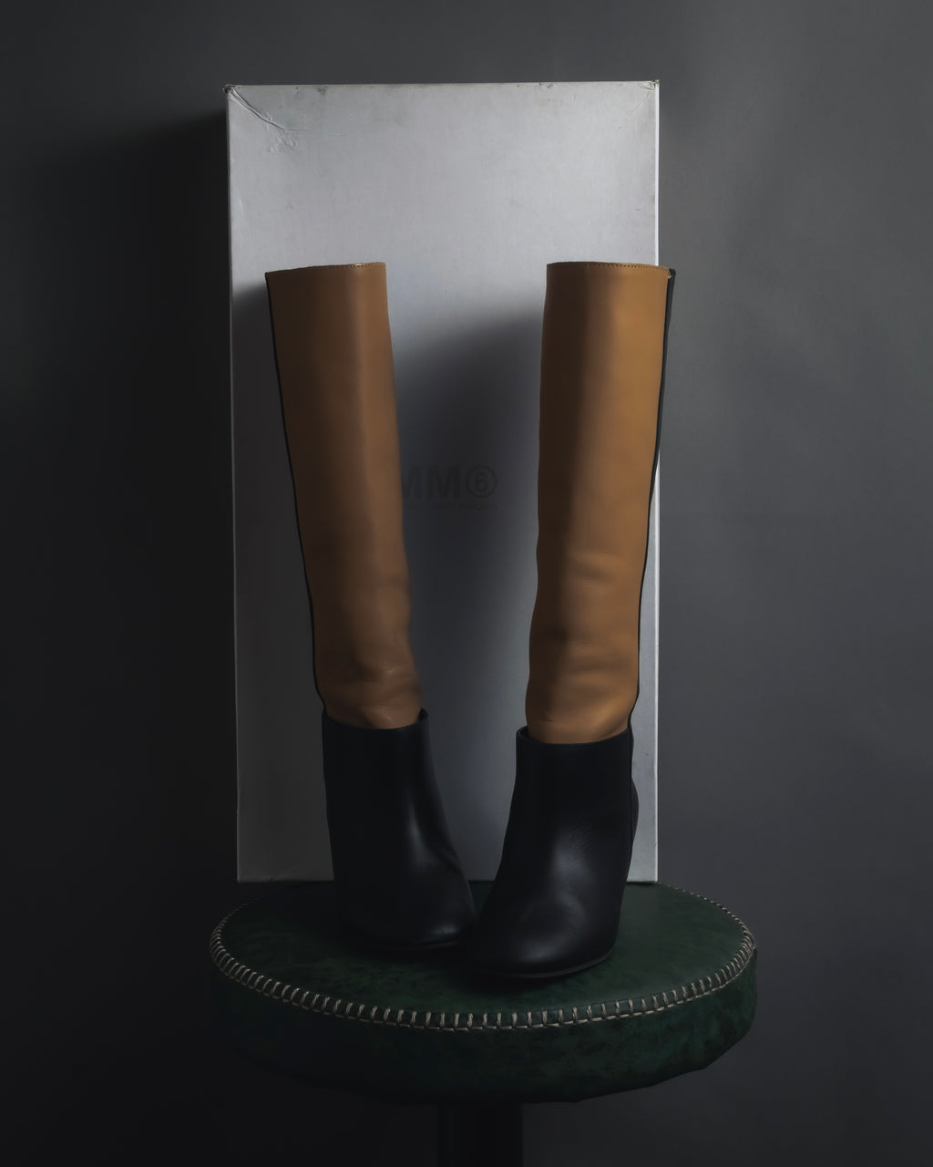 "MM6 Maison Margiela" Bicolour leather long boots