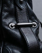 "CELINE" Metal parts design horizontal leather one-shoulder bag