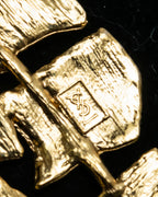 "YVES SAINT LAURENT" Crystal-embellished gold necklace