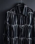 "GUCCI" Handwritten calligraphy pattern silk shirt
