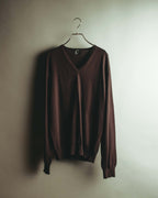 "GUCCI" 90's-00's Minimal V-neck wool sweater