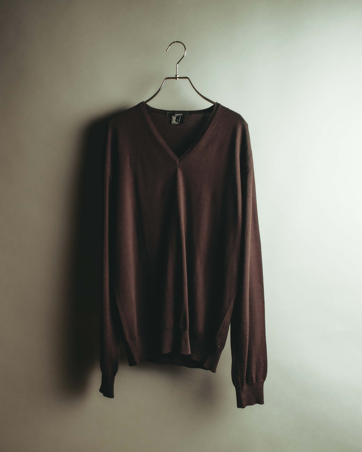 "GUCCI" 90's-00's Minimal V-neck wool sweater