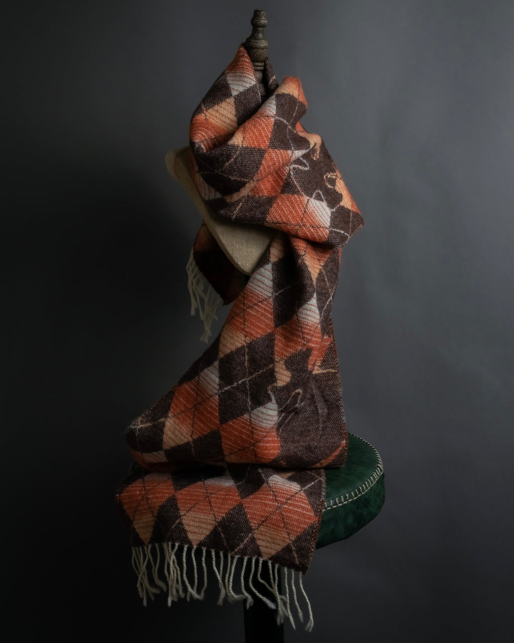 "Vivienne Westwood" Orb & argyle pattern long muffler