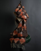"Vivienne Westwood" Orb & argyle pattern long muffler