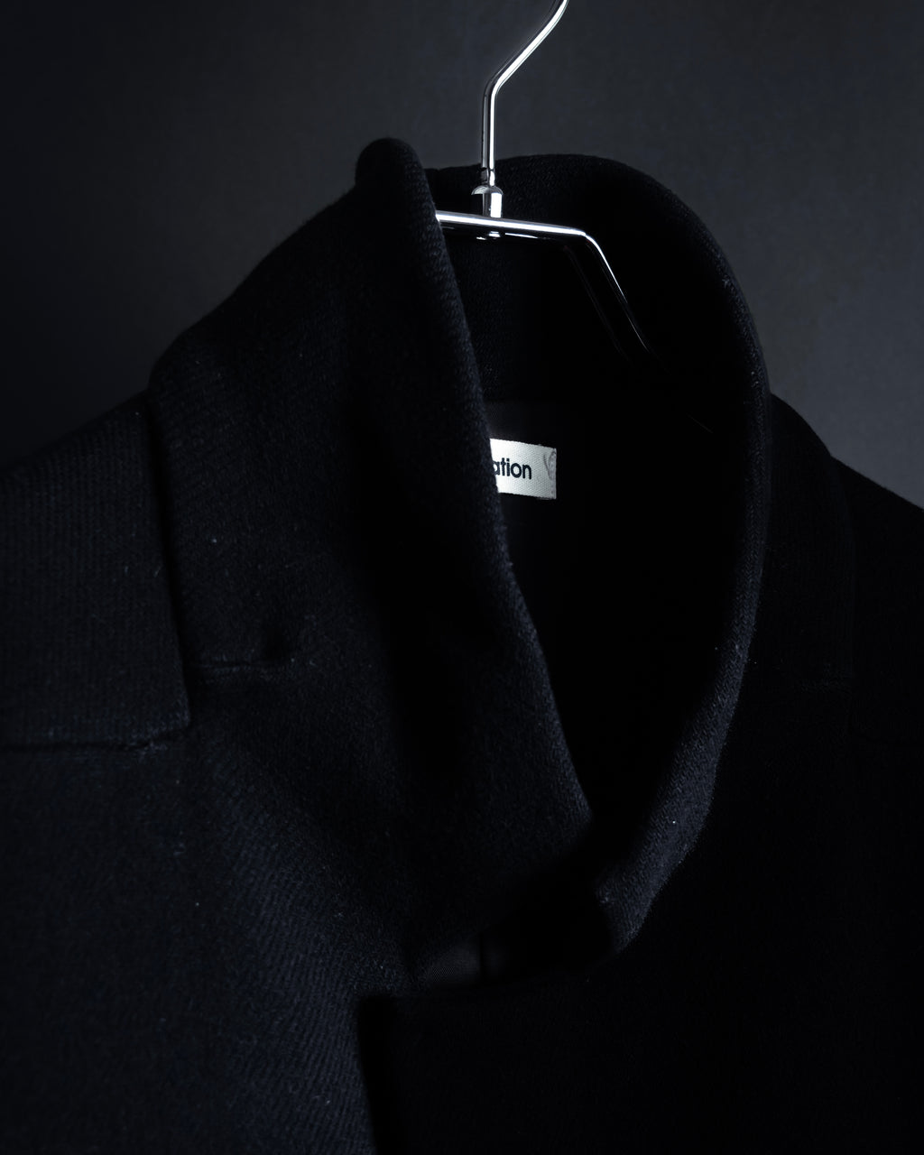 "ISSEY MIYAKE PLANTATION" Minimalist design A-line stand collar coat