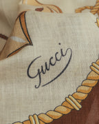 “GUCCI” 70’s-80’s nautical motif sheer scarf