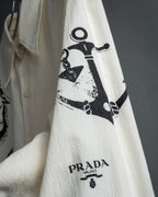"PRADA" 22SS Sea fable motif print oversized shirt