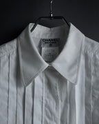 "CHANEL" 96's Spring collection tuck pleats shirt