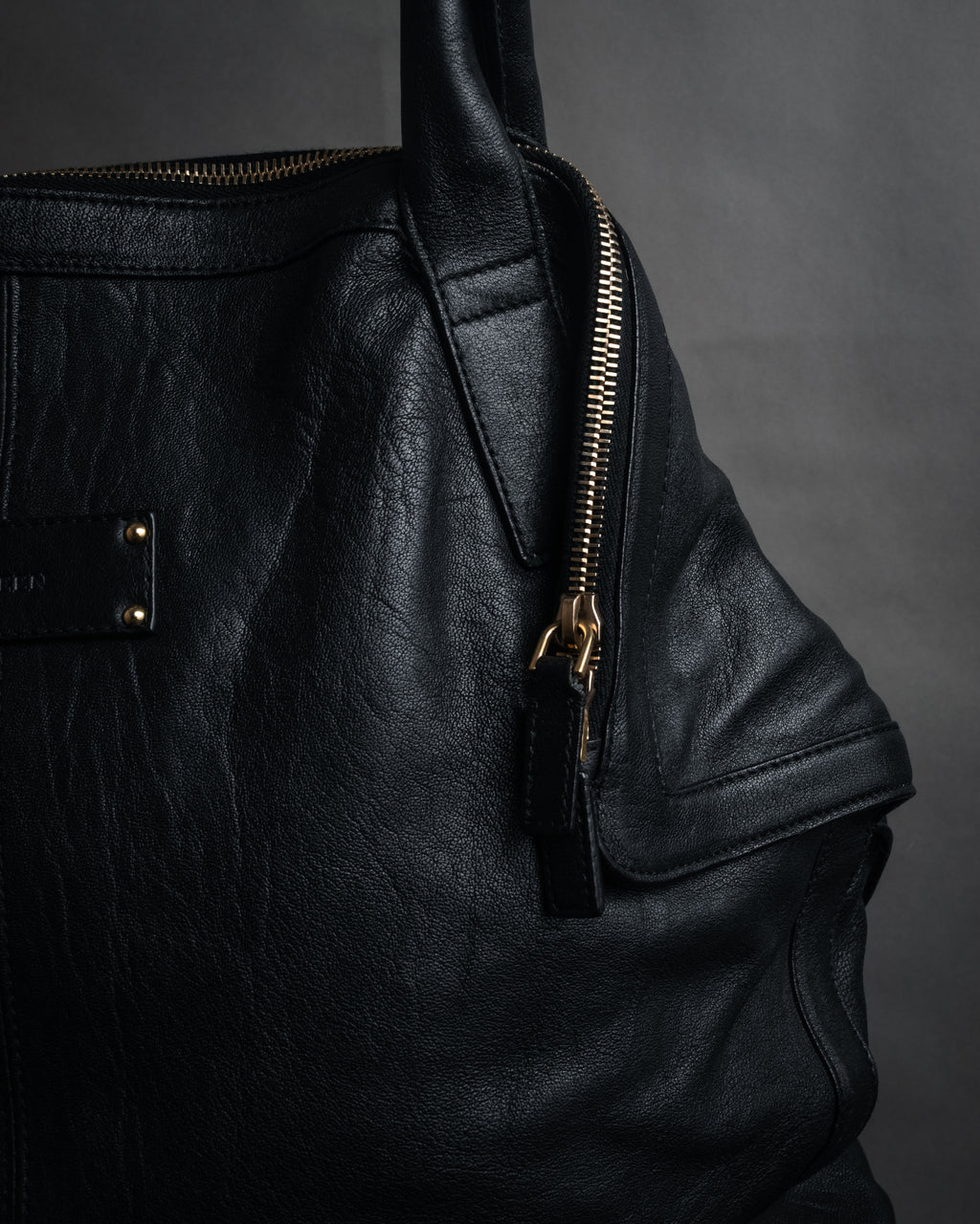 “Alexander McQueen” 2000’s Soft leather zip tote bag